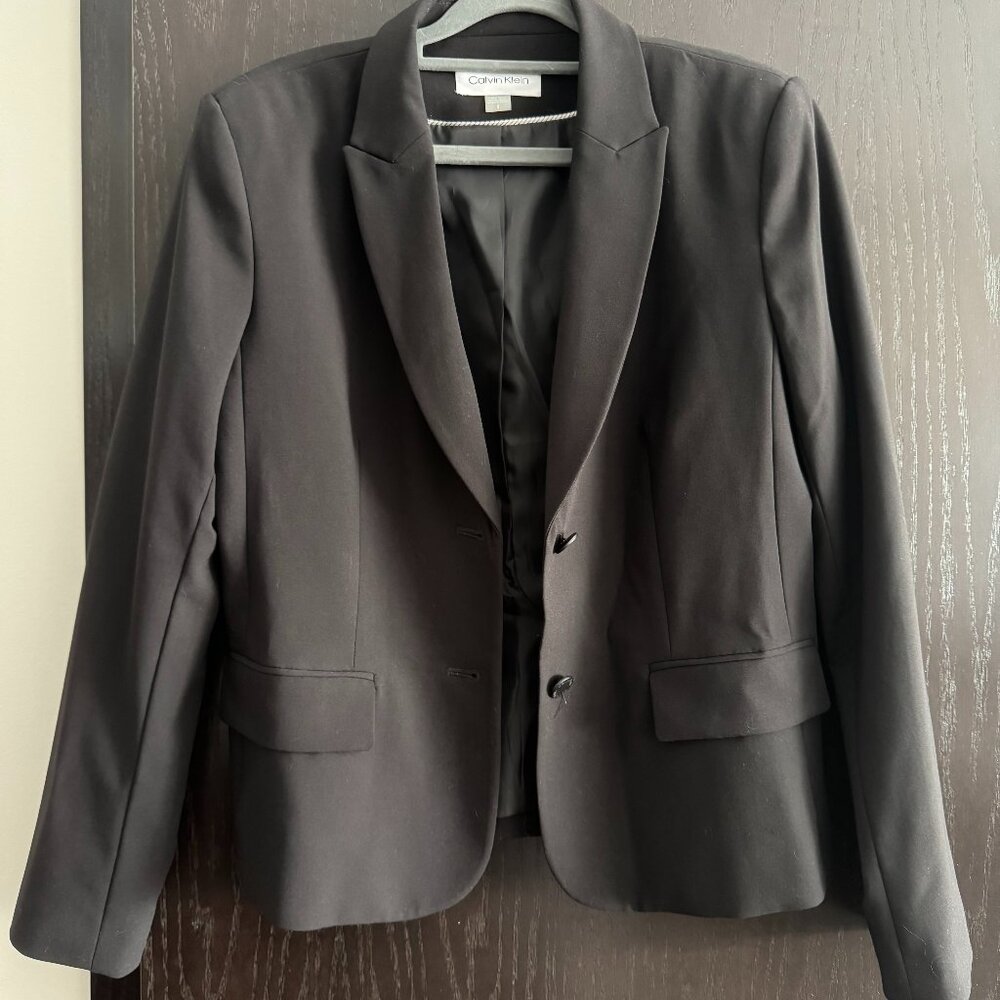 Calvin Klein Black Blazer Size 8
